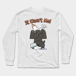 Funny sheepdog got caught stealing ice cream Long Sleeve T-Shirt